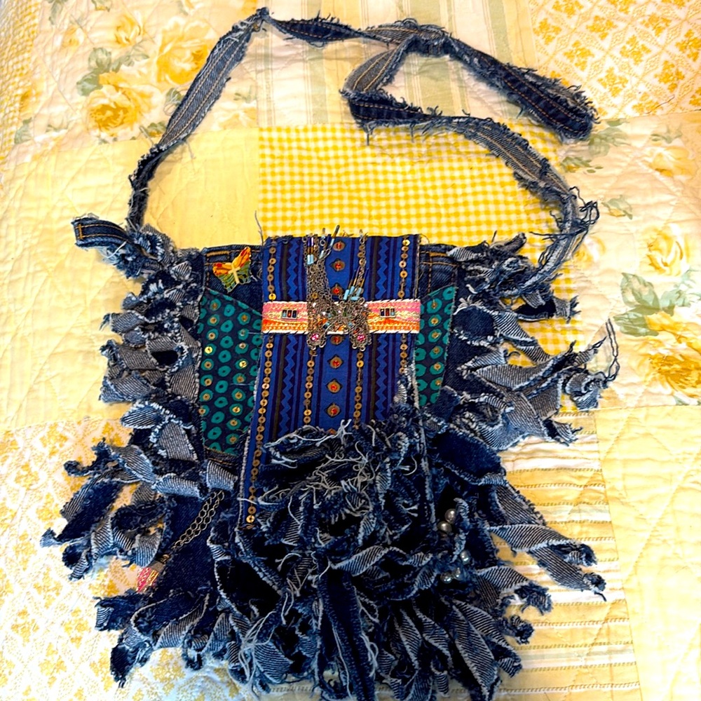 Amazing handmade Jean shoulder bag